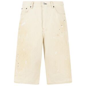 Acne Studios Ivory White Cotton Bermuda Shorts Men